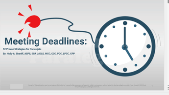 Meeting Deadlines: 12 Proven Strategies For Paralegals